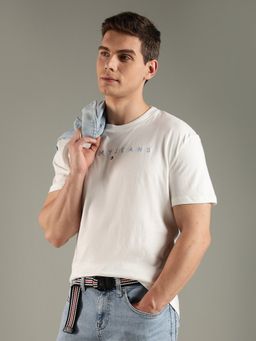 Tommy Hilfiger - Men Off White Typography T-Shirt