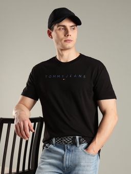 Tommy Hilfiger - Men Black Typography T-Shirt