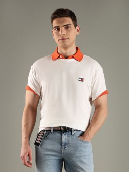 Tommy Hilfiger - Men Off White Solid T-Shirt