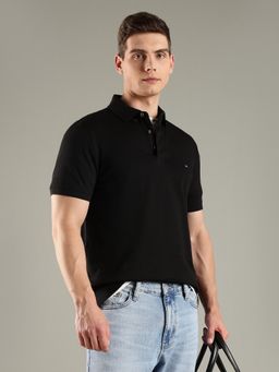 Tommy Hilfiger - Men Black Solid Polo T-Shirt