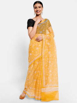Fabindia - Cotton Silk Block Print Sari without Blouse