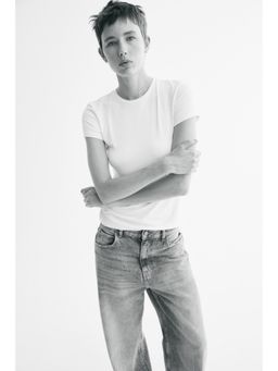 H&M - Women White Fitted Microfibre T-Shirt