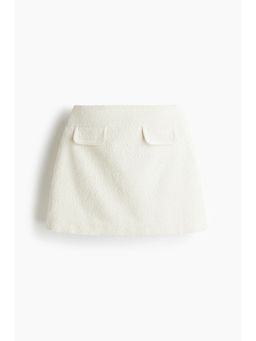 H&M - Women White Boucl Skirt