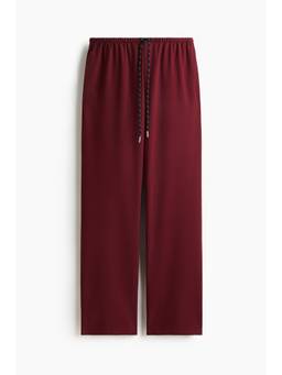 H&M - Women Red Drawstring Trousers