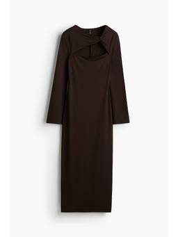 H&M - Women Brown Cut-Out Bodycon Dress