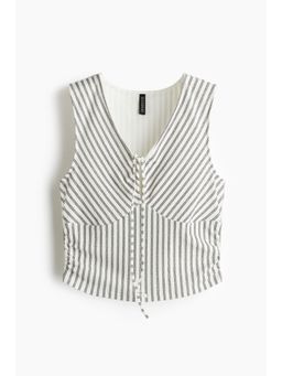 H&M - Women White Draped Vest Top