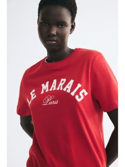 H&M - Women Red Printed T-Shirt