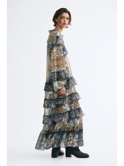 H&M - Women Blue Flounced tunic dress
