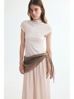 H&M - Women Pink Asymmetric Dual-Fabric Dress