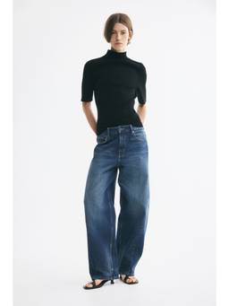 H&M - Women Blue Barrel Regular Waist Jeans