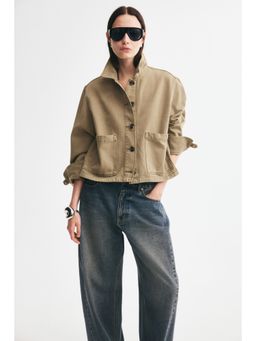 H&M - Women Green Cotton Denim Jacket