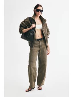 H&M - Women Green Barrel High Waist Jeans