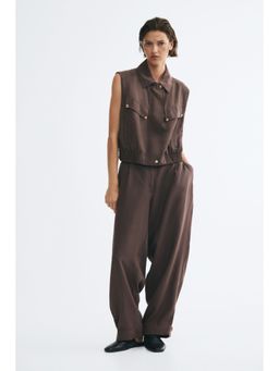 H&M - Women Brown Modal-Blend Gilet