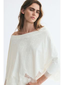H&M - Women White One-Shoulder Cape Top
