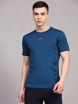 Dpassion - Blue Quick Dry Compression Gym T-Shirt