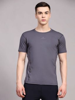 Dpassion - Grey Quick Dry Compression Gym T-Shirt