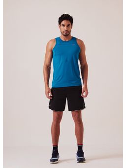 STRCH - Nylon Split Hem Gym Jet Black Shorts