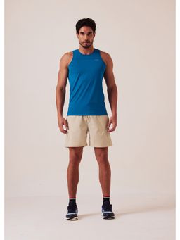 STRCH - Nylon Regular Fit Gym Beige Shorts