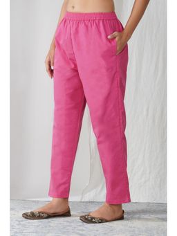 Zuri - Women Pink Comfort Fit Premium Cotton Pant