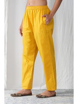 Zuri - Women Yellow Comfort Fit Premium Cotton Pant