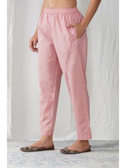 Zuri - Women Pink Relaxed Fit Solid Cotton Pant