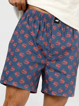 Bewakoof - Dc Mens Blue Superman All Over Printed Boxer