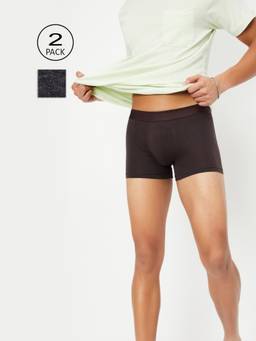 max - Men Multi-Color Solid Trunks (Pack Of 2)