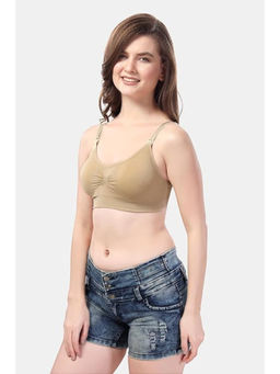BRACHY - Women Beige Maternity Nursing Breastfeeding Bra