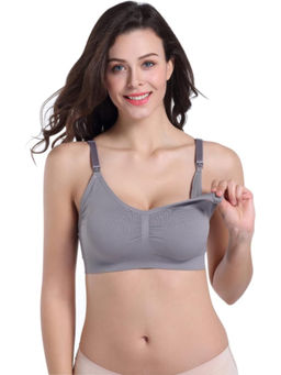 BRACHY - Women Grey Maternity Nursing Breastfeeding Bra