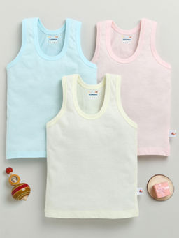 Bumzee - Multi-Color Solid Comfortable Vests (Pack of 3)