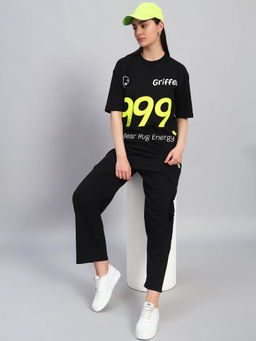 Griffel - Women Graphic Print Black Co-Ord Set