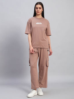 Griffel - Women Graphic Print Beige Co-Ord Set