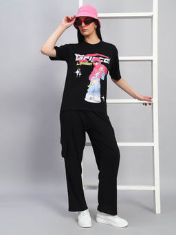 Griffel - Women Graphic Print Black Co-Ord Set