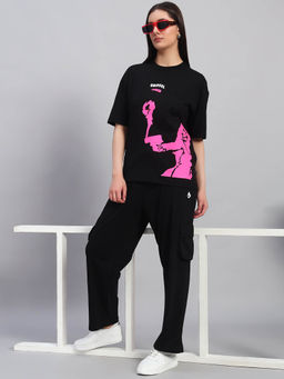 Griffel - Women Graphic Print Black Co-Ord Set