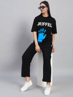 Griffel - Women Graphic Print Black Co-Ord Set