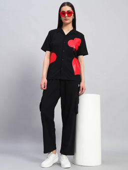 Griffel - Women Graphic Print Black Co-Ord Set