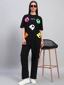 Griffel - Women Graphic Print Black Co-Ord Set