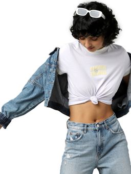 ONLY - Women Typography White T Shirt