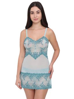 Wacoal - Womens Embrace Lace Non Padded Short Lace Babydoll Chemise - Aqua