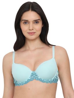 Wacoal - Womens Embrace Lace Contour Padded Wired 3/4Th Cup Everyday Wear Bra - Aqua