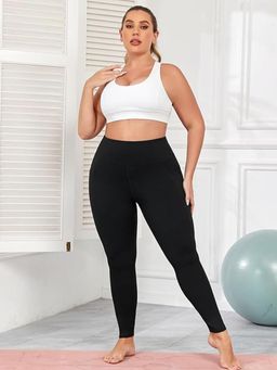 BRACHY - Womens Black Plus Sizes Heavy Fur Velvet Thermal Ankle Length Stockings