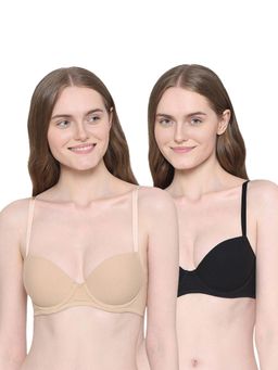 Wacoal - Womens Balconette Padded Wired Demi Cup Everyday Wear Bra Multi-Color (Pack of 2)