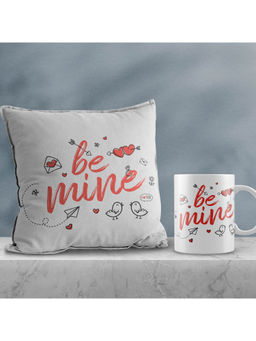 eCraftIndia - Valentine Combo of Mine Abstract Cushion & Mug Gift Set