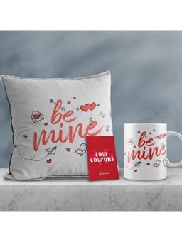 eCraftIndia - Valentine Combo of Mug with Love Coupons Gift Cushion & Mug Gift Set