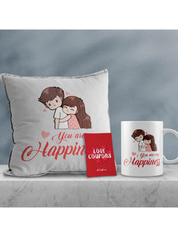 eCraftIndia - Valentine Combo of Cushion & Mug with Love Cushion & Mug with Love Coupons Gift Set