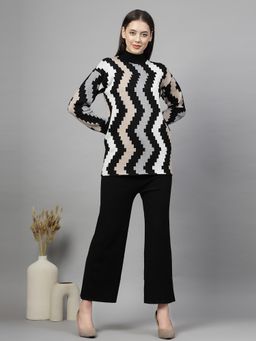 Mafadeny - Women's Colorblock Co-Ord Set - Black