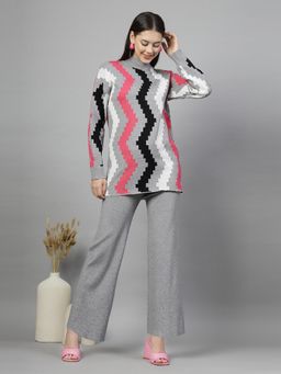 Mafadeny - Women's Colorblock Co-Ord Set - Grey