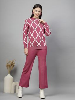 Mafadeny - Women's Printed Co-Ord Set - Pink