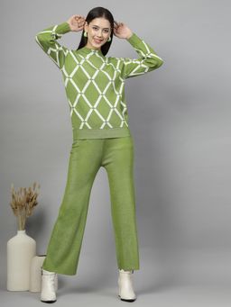 Mafadeny - Women's Printed Co-Ord Set - Green