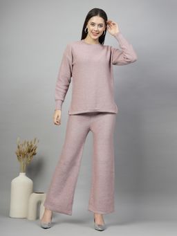 Mafadeny - Women Embellished Co-Ord Set - Pink